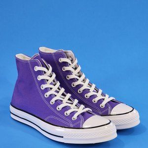 Converse Chuck 70 Hi Nightshade Purple Canvas Unisex Sneakers A04797C NWT